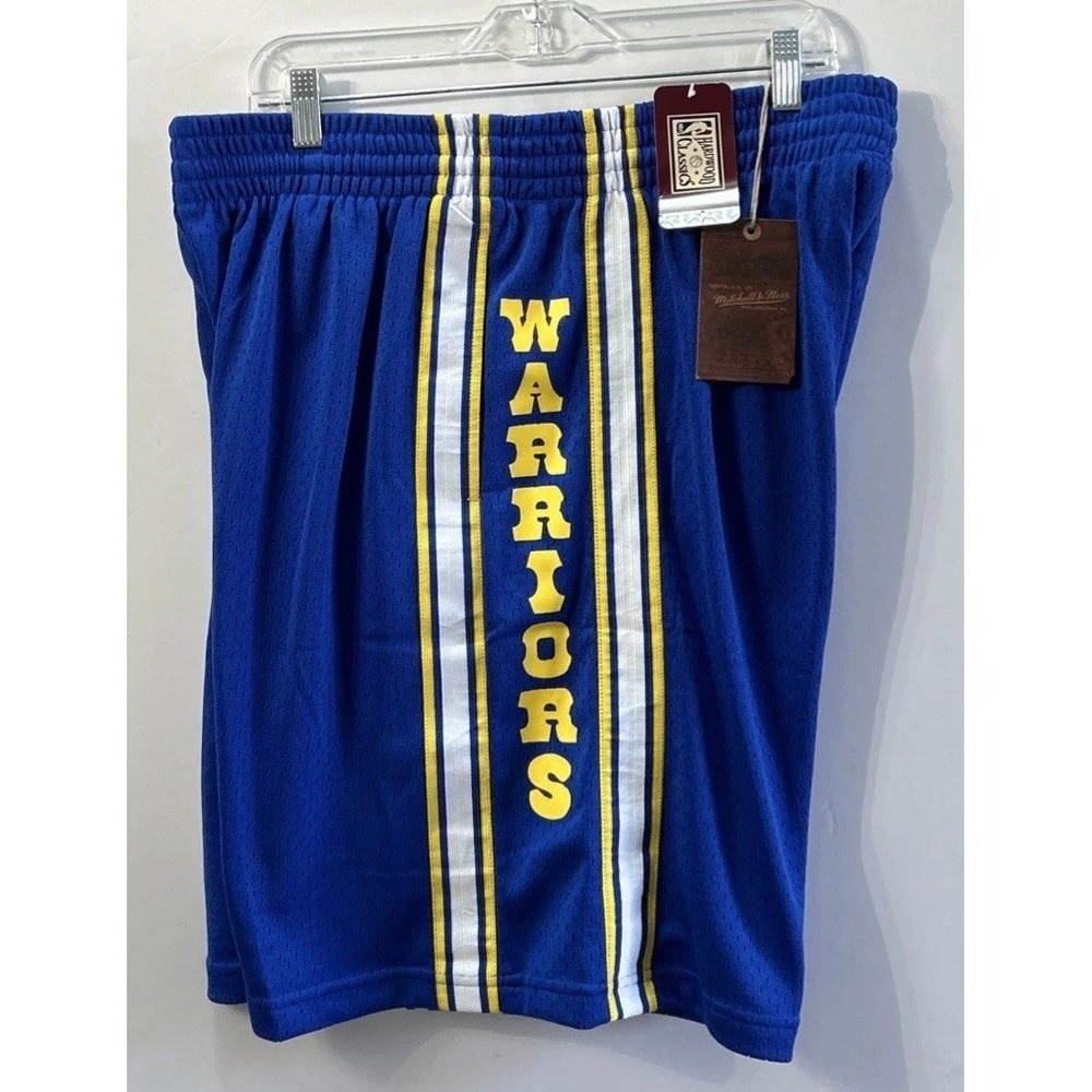 Mens NWT Mitchell & Ness NBA Swingman Shorts Golden State Warriors Sz XL $80